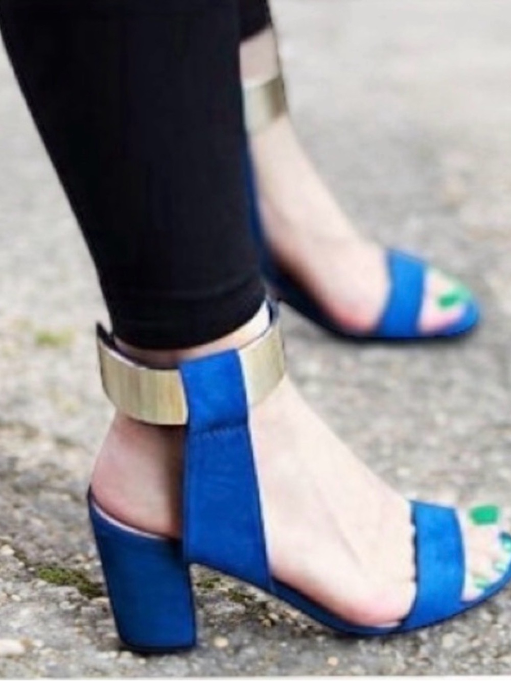Zara Block Heel Suede